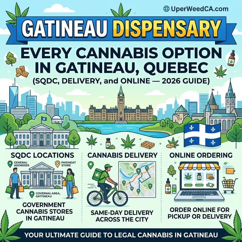 Gatineau Dispensary — Every Cannabis Option in Gatineau, Quebec (SQDC, Delivery, and Online — 2026 Guide)