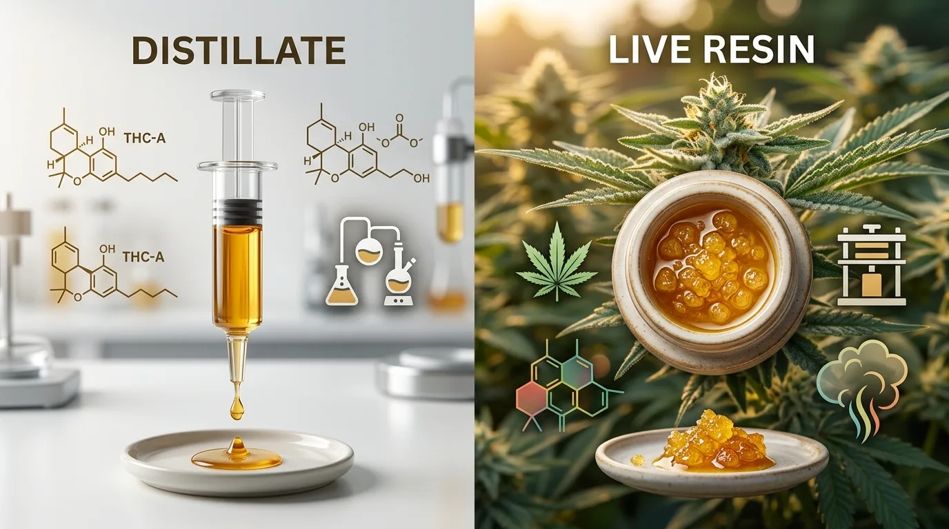 Distillate vs Live Resin: Your Complete Guide to Choosing the Right Cannabis Concentrate