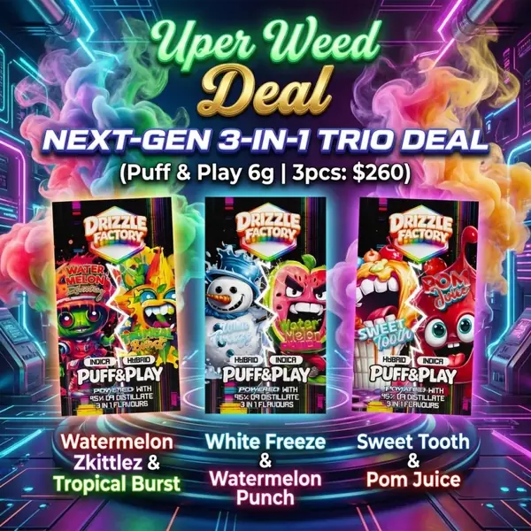 NEXT-GEN 3-IN-1 TRIO DEAL (Puff & Play 6g | 3pcs: $260)