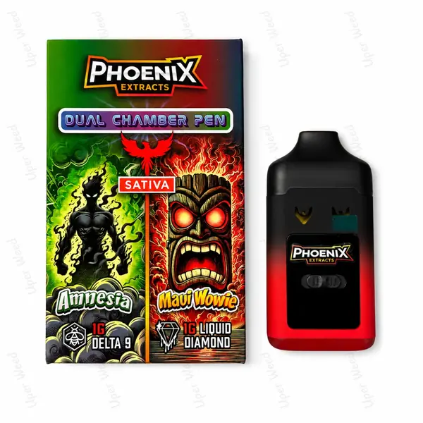 Phoenix 2G Dual Chamber Vape Pen - Amnesia & Maui Wowie (1G/Chamber)