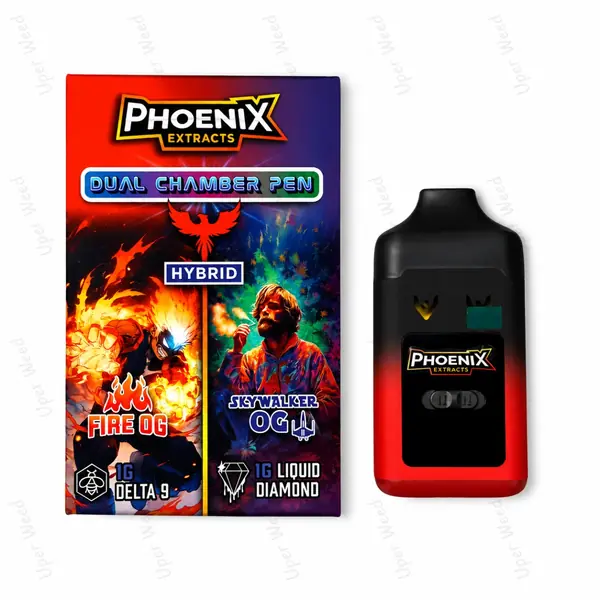 Phoenix 2G Dual Chamber Vape Pen - Fire OG & Skywalker OG (1G/Chamber)