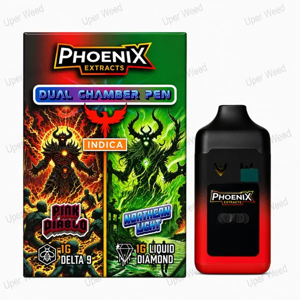 Phoenix 2G Dual Chamber Vape Pen - Pink Diablo & Northern Light (1G/Chamber)