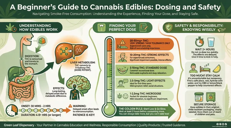 Infographic: A Beginner's Guide to Cannabis Edibles: Dosing and Safety