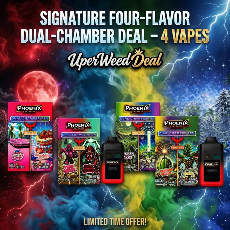 Signature Four-Flavor Dual-Chamber Deal – 4 Vapes (2g Each) photo 1