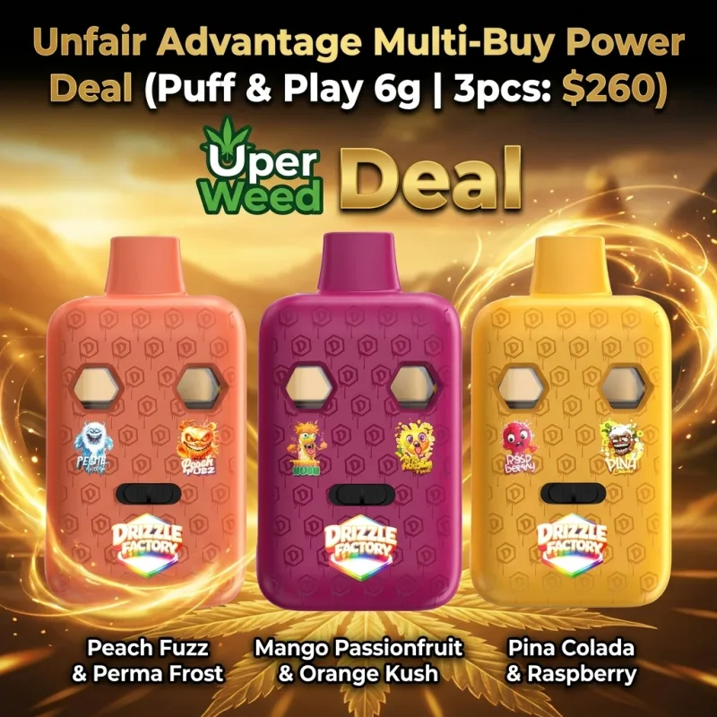 Unfair Advantage Multi-Buy Power Deal (Puff & Play 6g | 3pcs: $260) photo 1