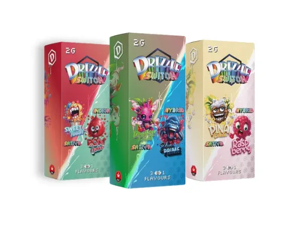 Drizzle Factory Switch Vape Pen – 2G Dual-Strain Disposable