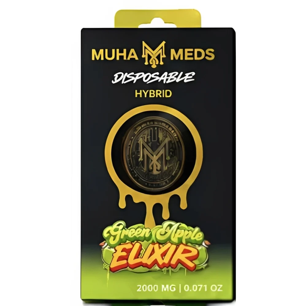 Muha Meds - 2000mg Vape Pen - Green Apple Elixir