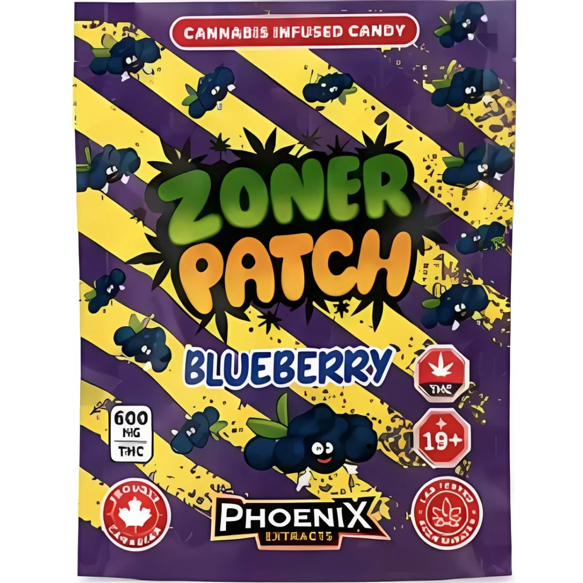 Zoner Patch THC Candies 600 MG - Blueberry