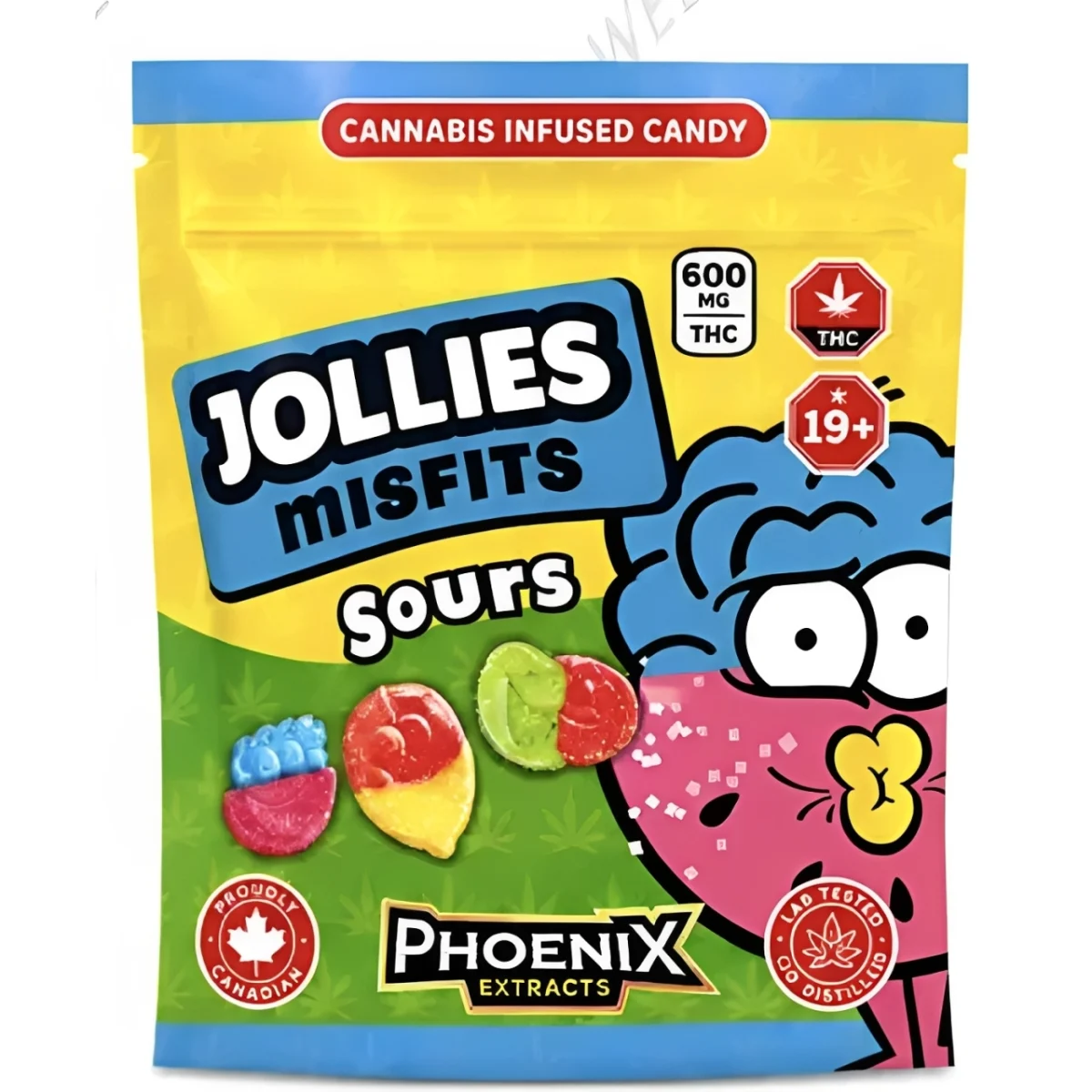 Jollies Misfits THC Candies 600 MG - Sours