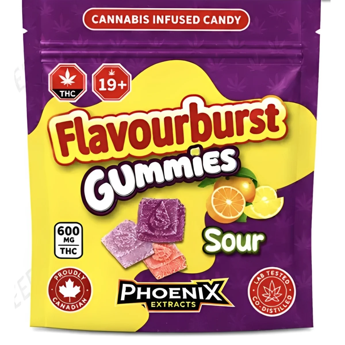 Flavourburst Gummies THC Candies 600 MG - Sour