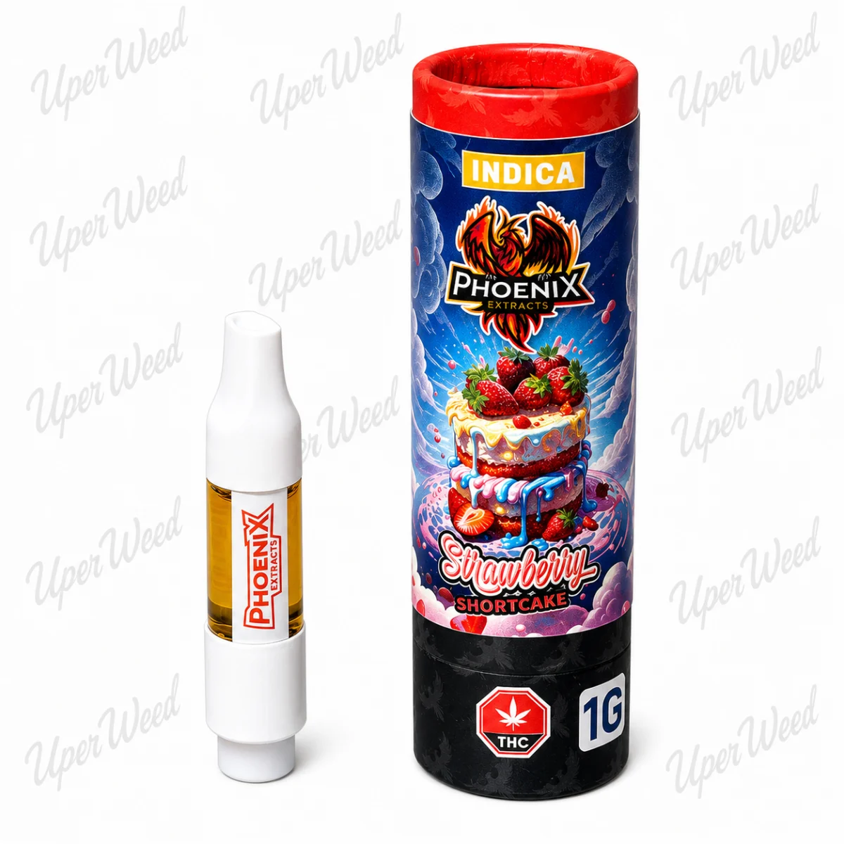 Phoenix Indica - Strawberry 1g Live Resin Vape Cartridge photo 1