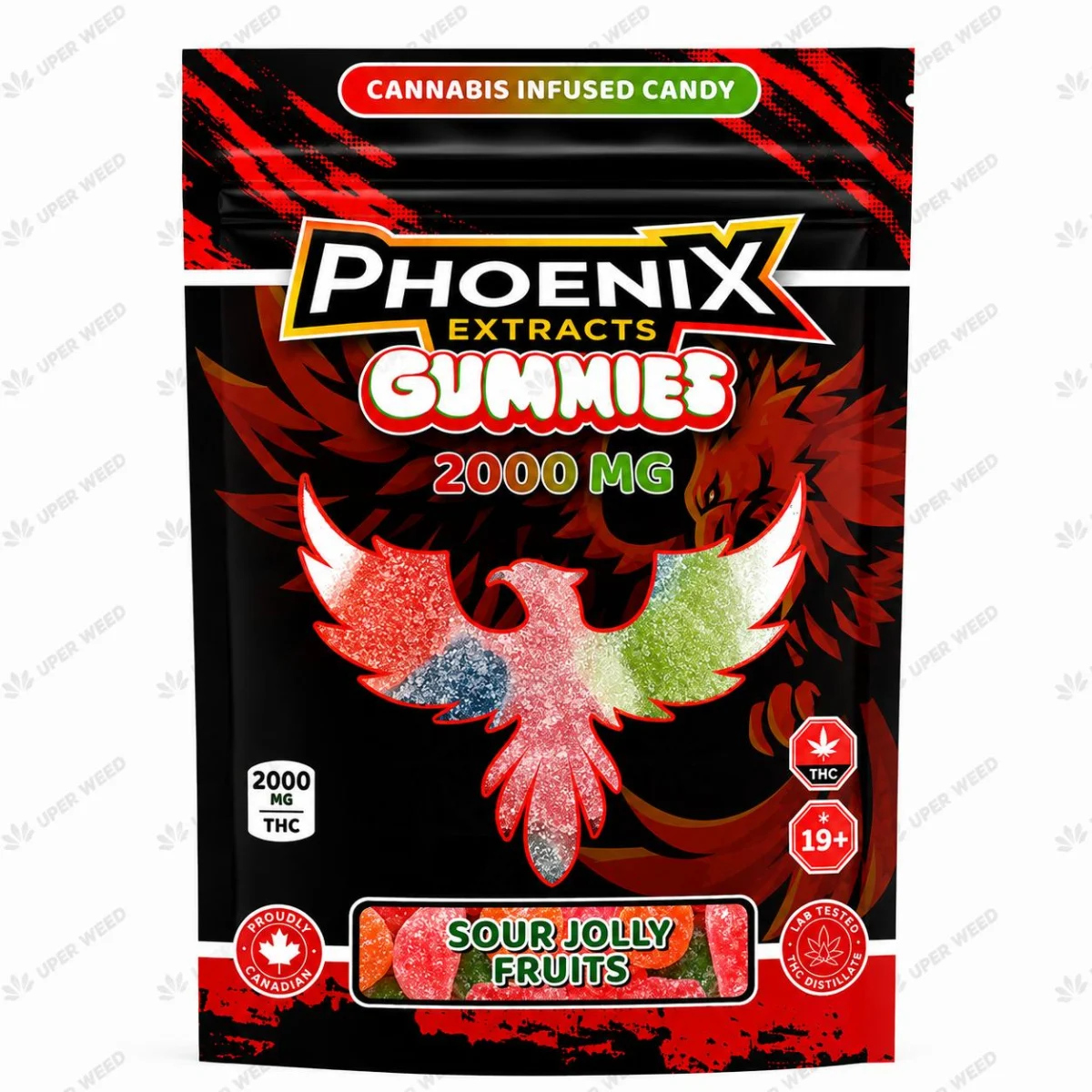 Phoenix Extracts Gummies 2000 MG - Sour Jolly Fruits photo 1