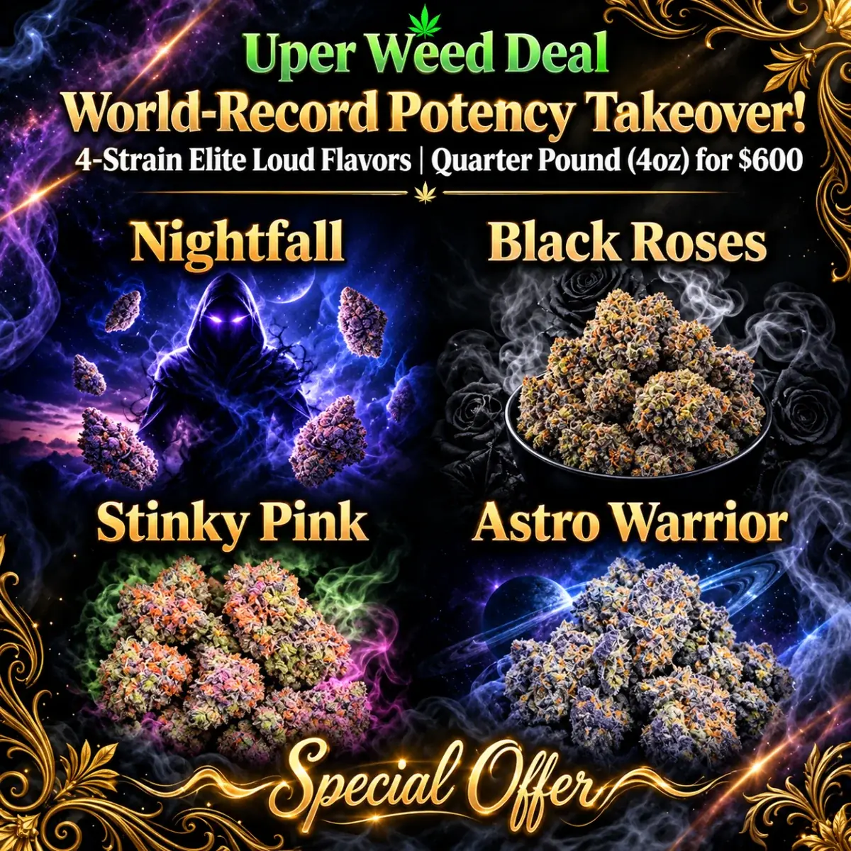 World-Record Potency Takeover! 4-Strain Elite Loud Flavors | Quarter Pound (4oz) for $600 photo 1