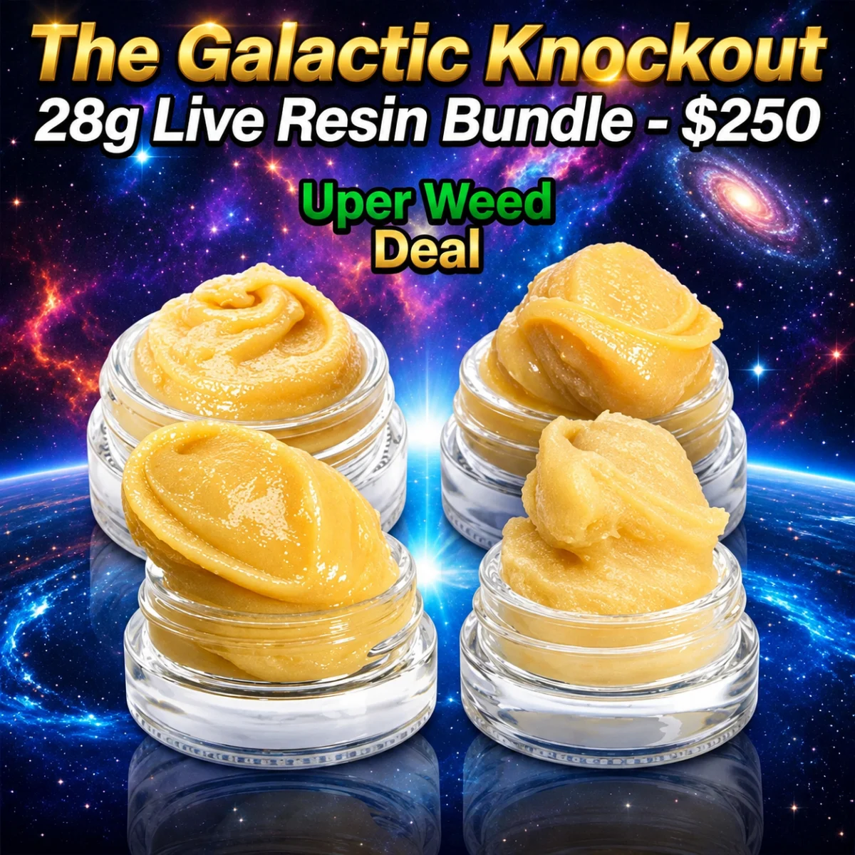 The Galactic Knockout 28g Live Resin Bundle - $250 photo 1