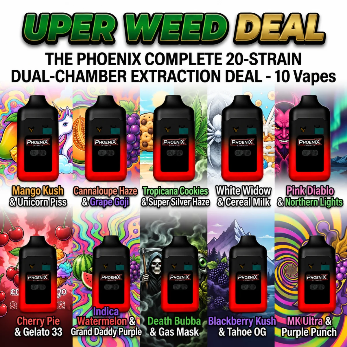 Dual-Chamber Flavor Avalanche Deal – 10 Vapes Blockbuster (2g Each) photo 1