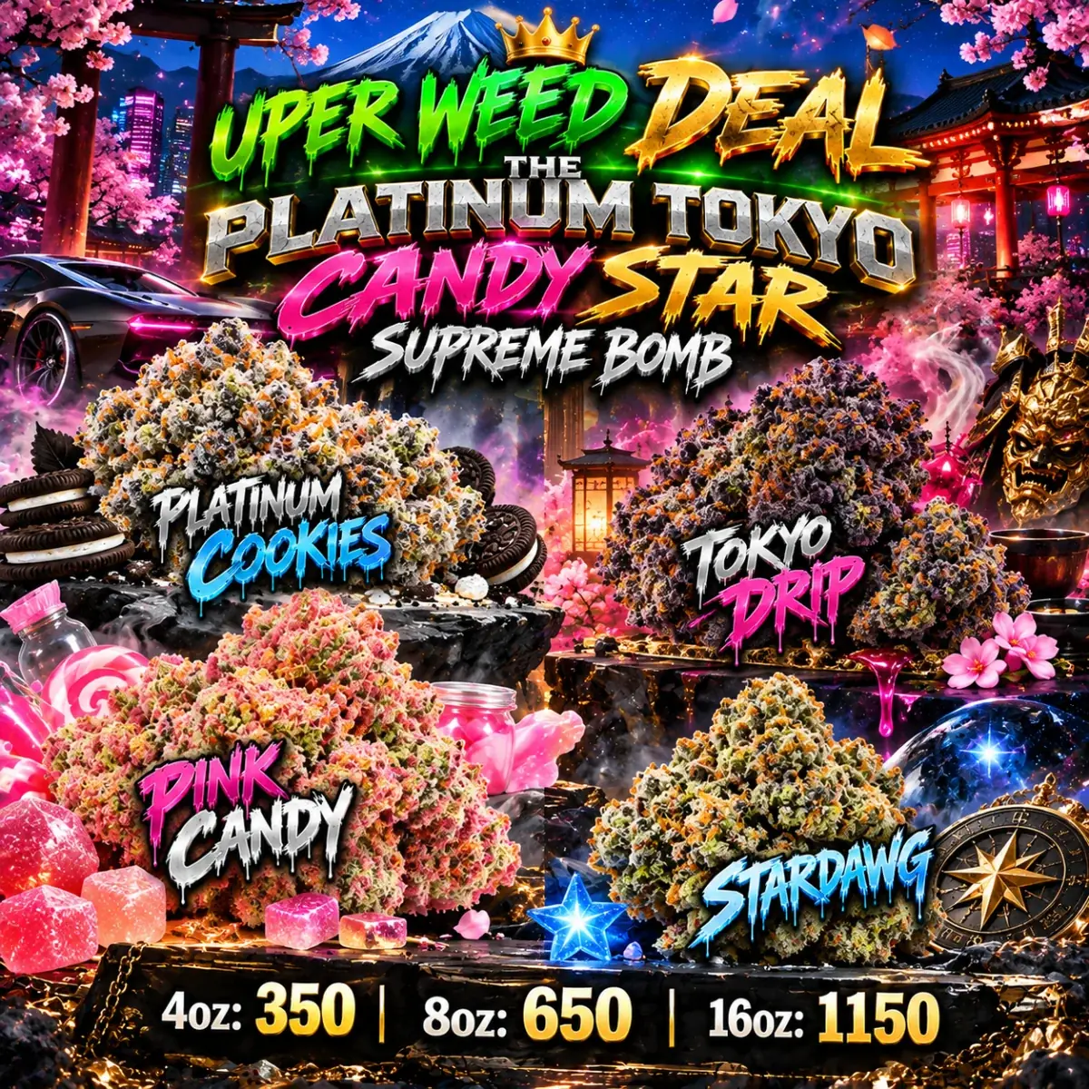 THE PLATINUM TOKYO CANDY-STAR SUPREME BOMB! [ 8oz: 650 ] photo 1